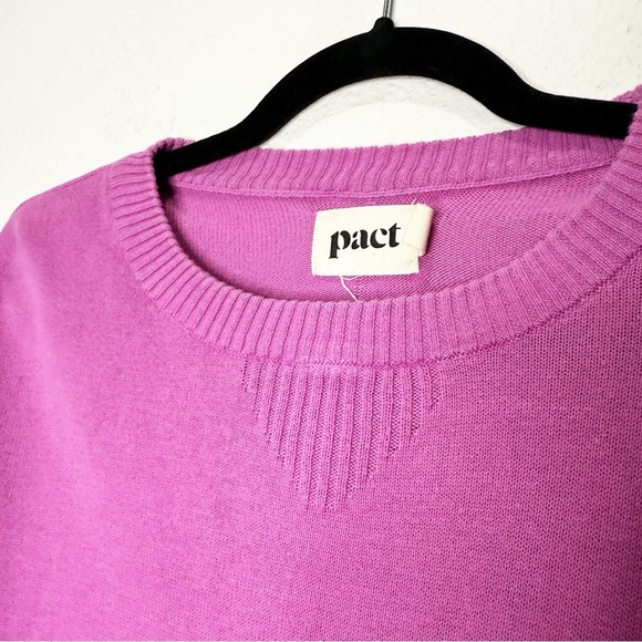 Pact Orchid Limeade Pop Sweater Sweatshirt Tennis Sustainable Organic Cotton - Picture 4 of 10